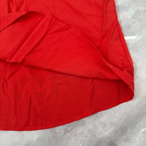 Women’s Merona Target Ruffle Neck Button Tie Long Sleeve Shirt Large - Picture 7 of 16